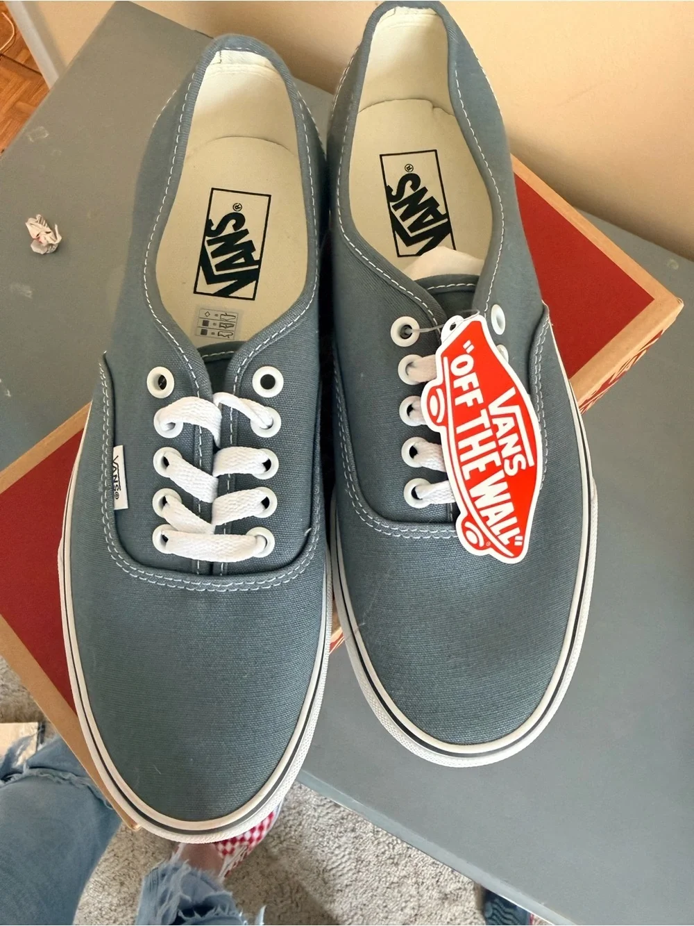 NWT Vans Authentic Color Theory Stormy Weather Slate Grey Women 9.5/Men 8